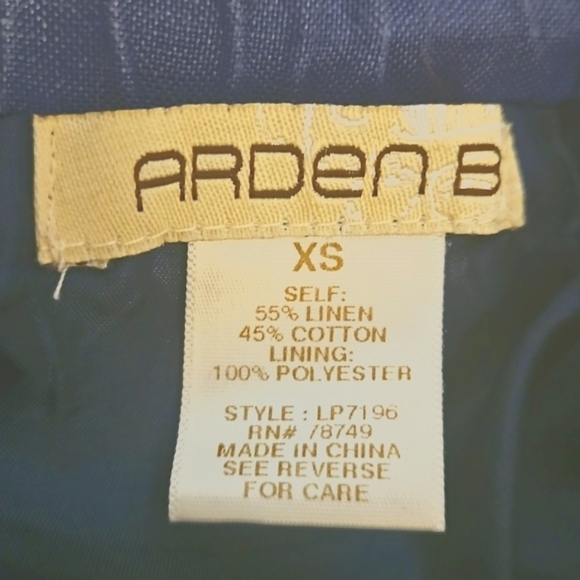 Vintage Arden B. Denim Sleeveless Strapless Shorts Romper, Blue, XS - Picture 5 of 7